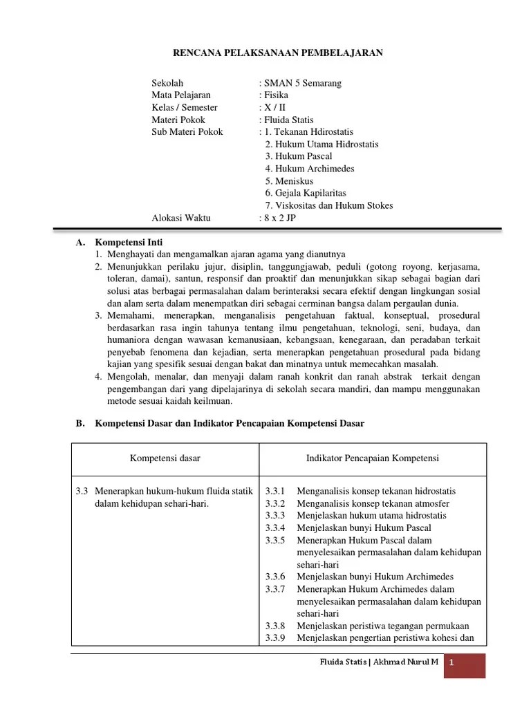 Lks Fluida Statis 1 Hukum fluida statis juga memudahkan untuk memahami dasar-dasar dari fluida statis.