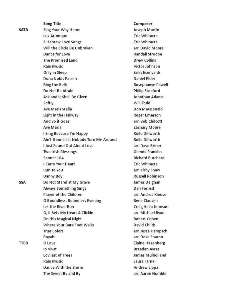 Songbook | PDF | Musical Compositions | Leisure