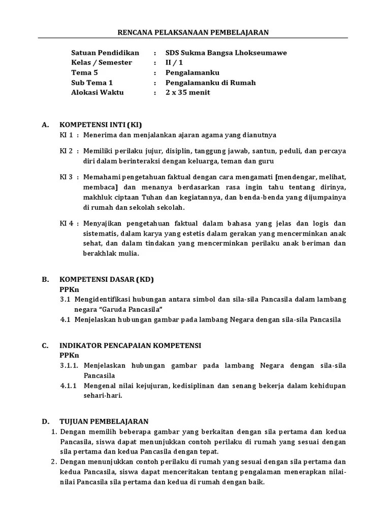 Maybe you would like to learn more about one of these? RPP TEMA 5 (PKn) kelas 2 SD kurikulum 2013