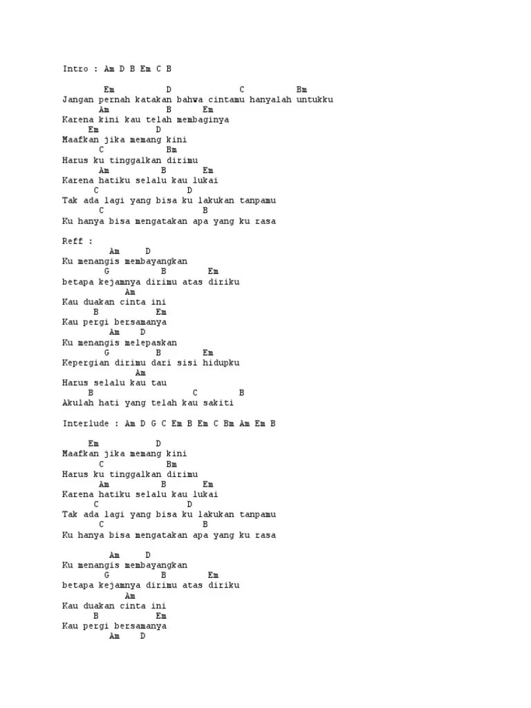 Chord Hati Yang Kau Sakit | PDF