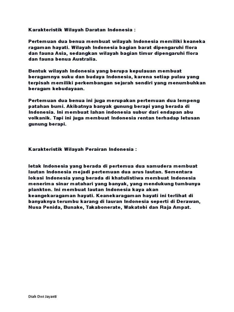 Karakteristik Wilayah Daratan Indonesia | PDF