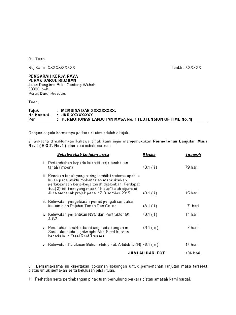 Contoh Surat Eot / Ssm Faqs On Extension Of Time Eot For Circulation And Lodgement Of Financial Statements