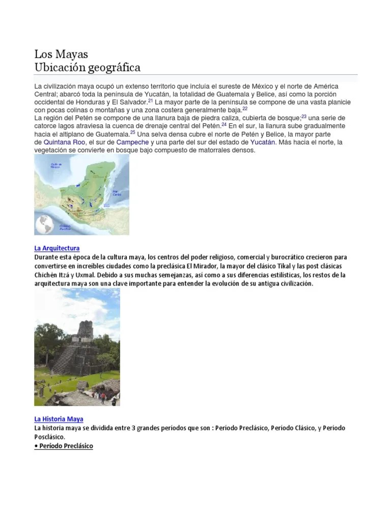 Cultura Olmeca Y Maya | PDF | Civilización Maya | Mesoamérica