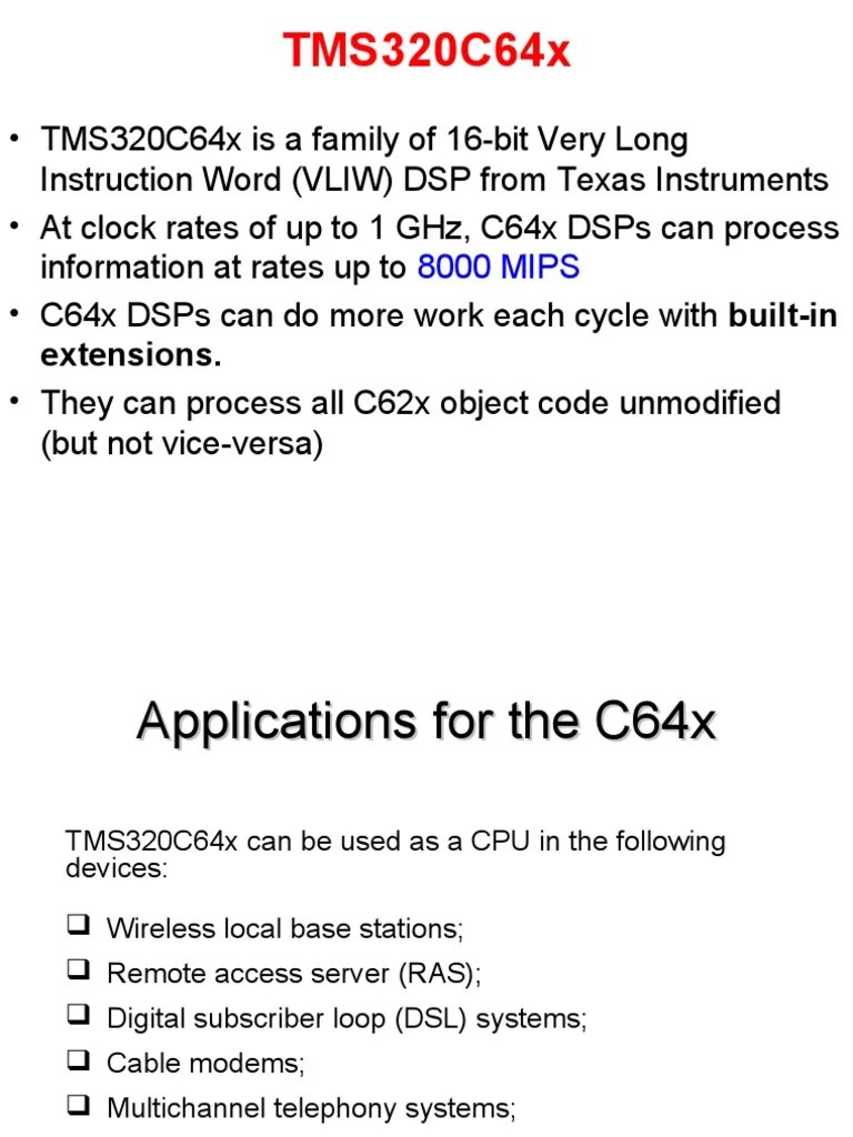 Tms320c64x Architecture | PDF | Cpu Cache | Digital Signal Processor