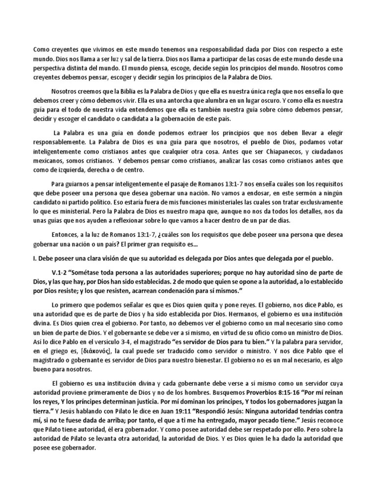 El Perfil De Un Buen Gobernante | PDF | Pena Capital | Dios