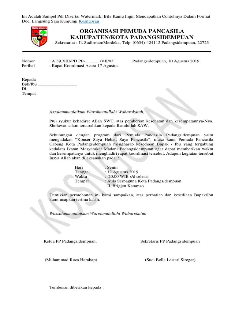 Indonesia, disebut juga dengan negara kesatuan republik indonesia (nkri, pengucapan bahasa indonesia: Contoh Kop Surat Organisasi Pemuda Nusagates