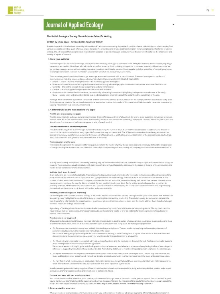 Guide To Scientific Writing | PDF | Science | Information