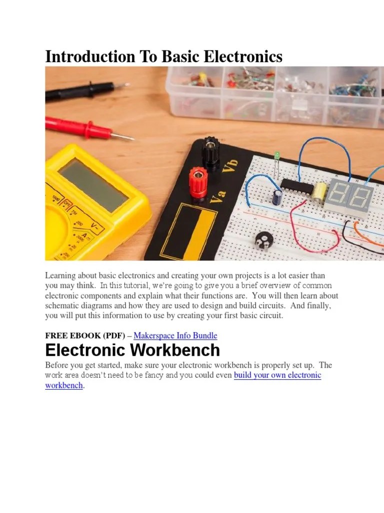Introduction To Basic Electronics | PDF | Electronic Circuits | Resistor