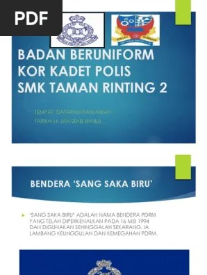 Kalimah allah melambangkan unsur keimanan sebagai wadah kedaulatan agama islam. Slide Kadet Polis Pdf