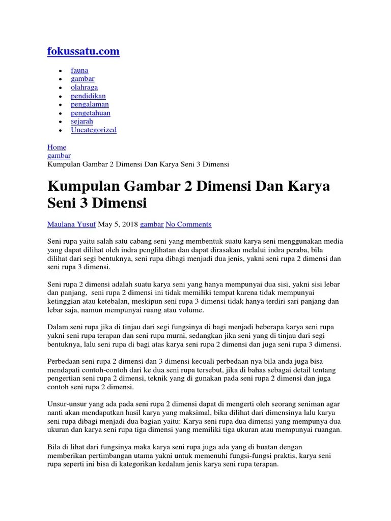 Hai, saya coba bantu jawab yaa. Gambar 2 Dan 3 Dimensi Pdf