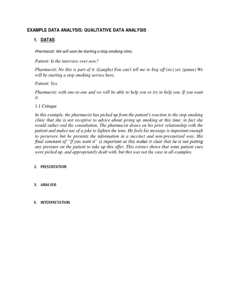 Example Data Analysis | PDF