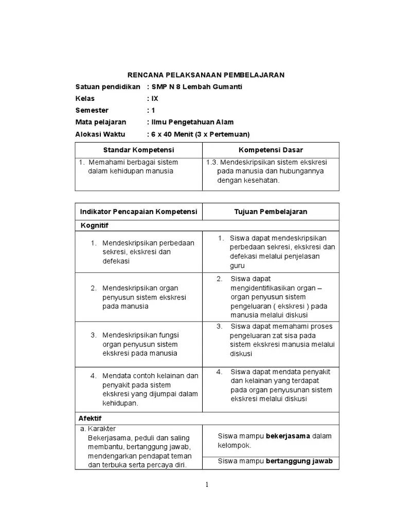 Bab 1 Sistem Ekskresi | PDF