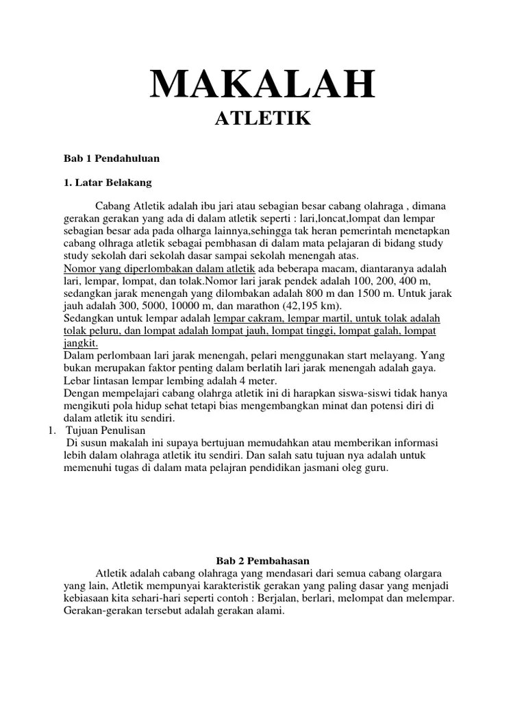 Makalah Atletik 