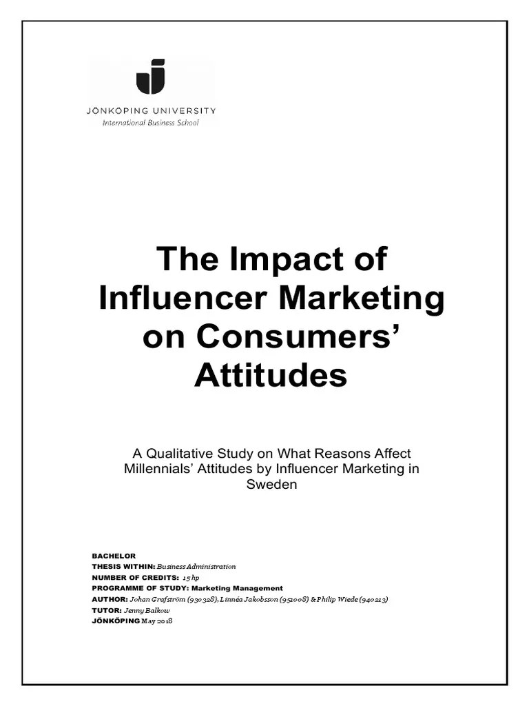 Impact Of Influencer Marketing To Consumer Behavior | PDF | Attitude ...