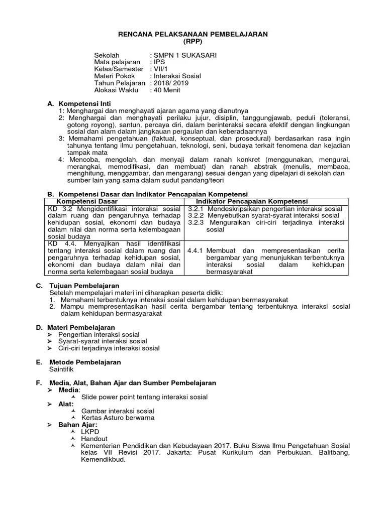Rpp tematik ips kelas 8/ viii semester 1 k13 revisi 2017 ini sudah integritas, ppk, literasi, 4c dan host. Rpp Ips Kelas 7 Abad 21 Pdf