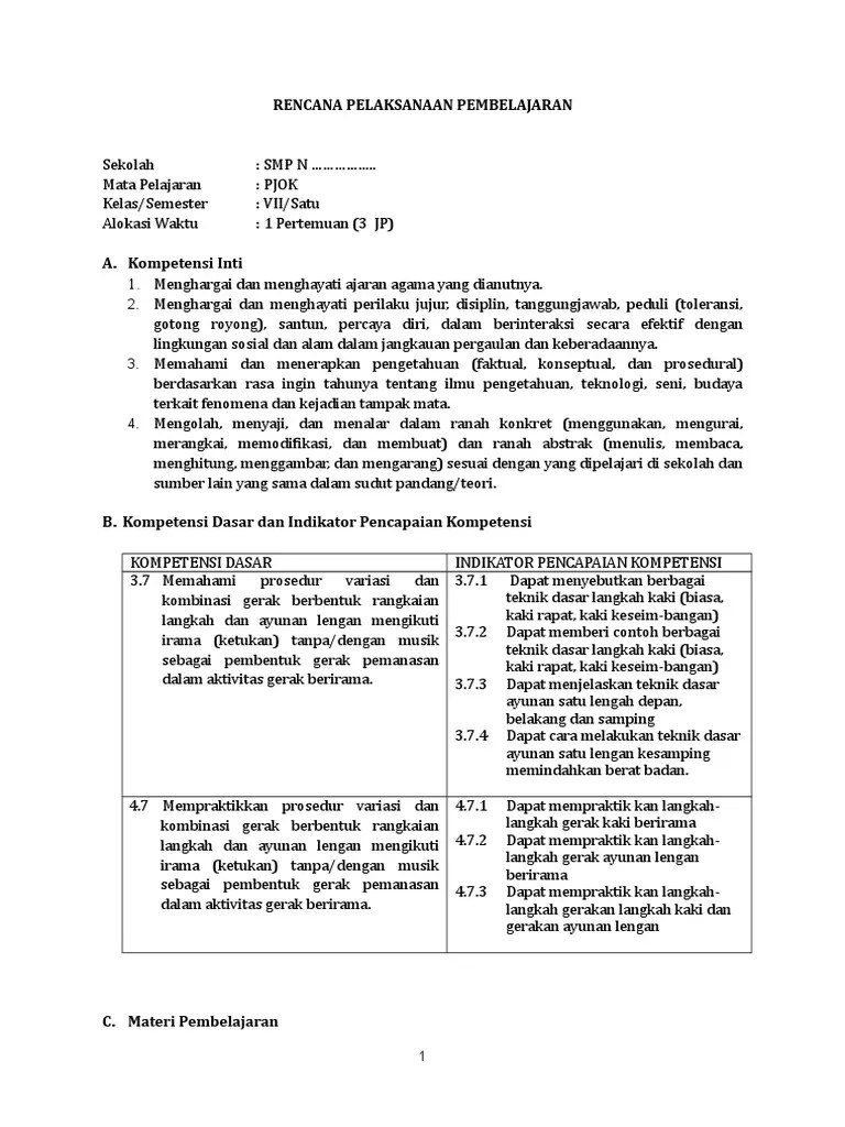 Gerakan pada gambar 7.2 menunjukkan gerak langkah biasa (loppas). Rpp Senam Irama Berbasis Projek Pdf