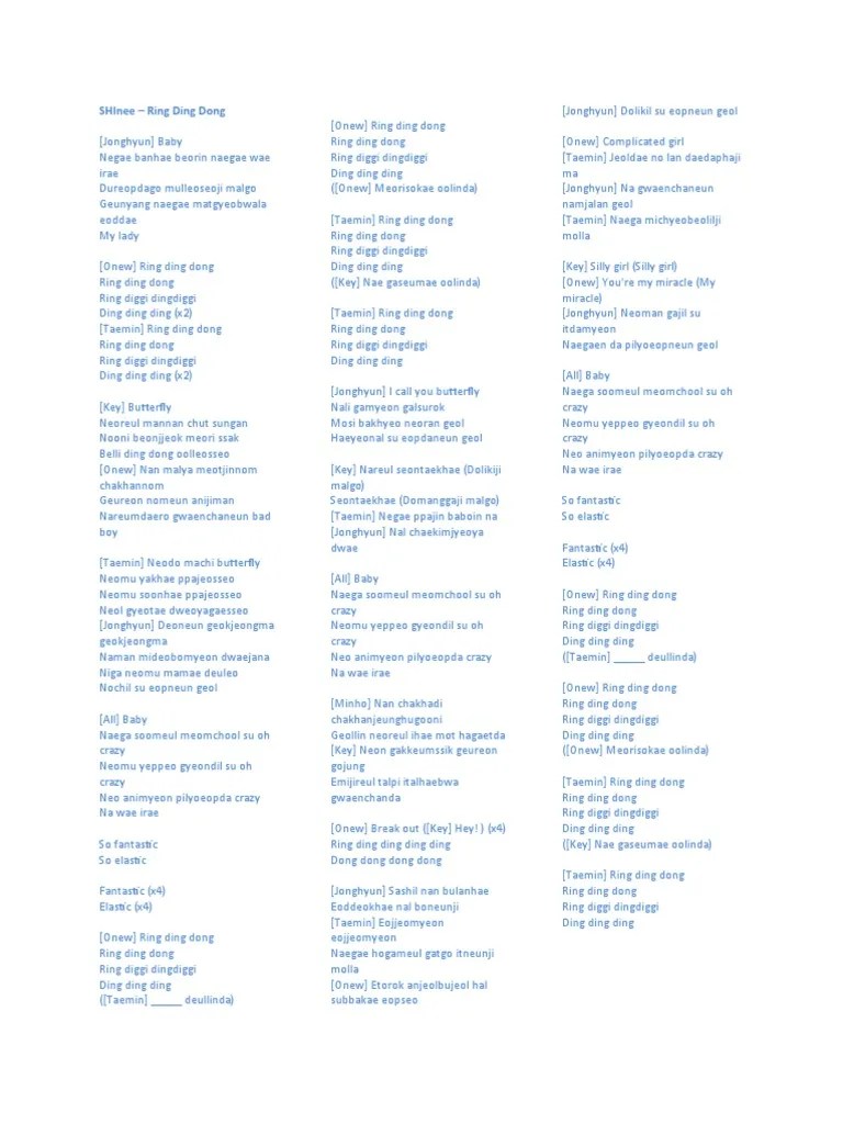 SHInee - Ring Ding Dong | PDF | Artists