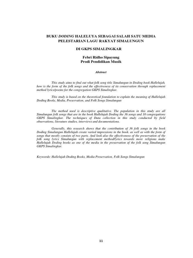 Doding Haleluya | PDF