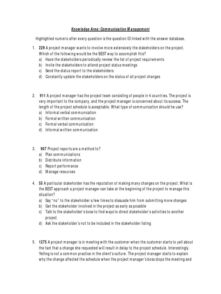 7-Communication Management PDF | PDF | Project Management | Information