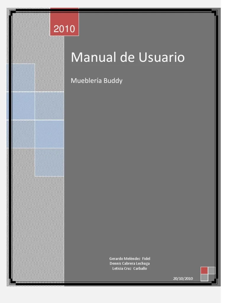 Manual De Usuario | PDF | Ventana (informática) | Ingeniería De Software