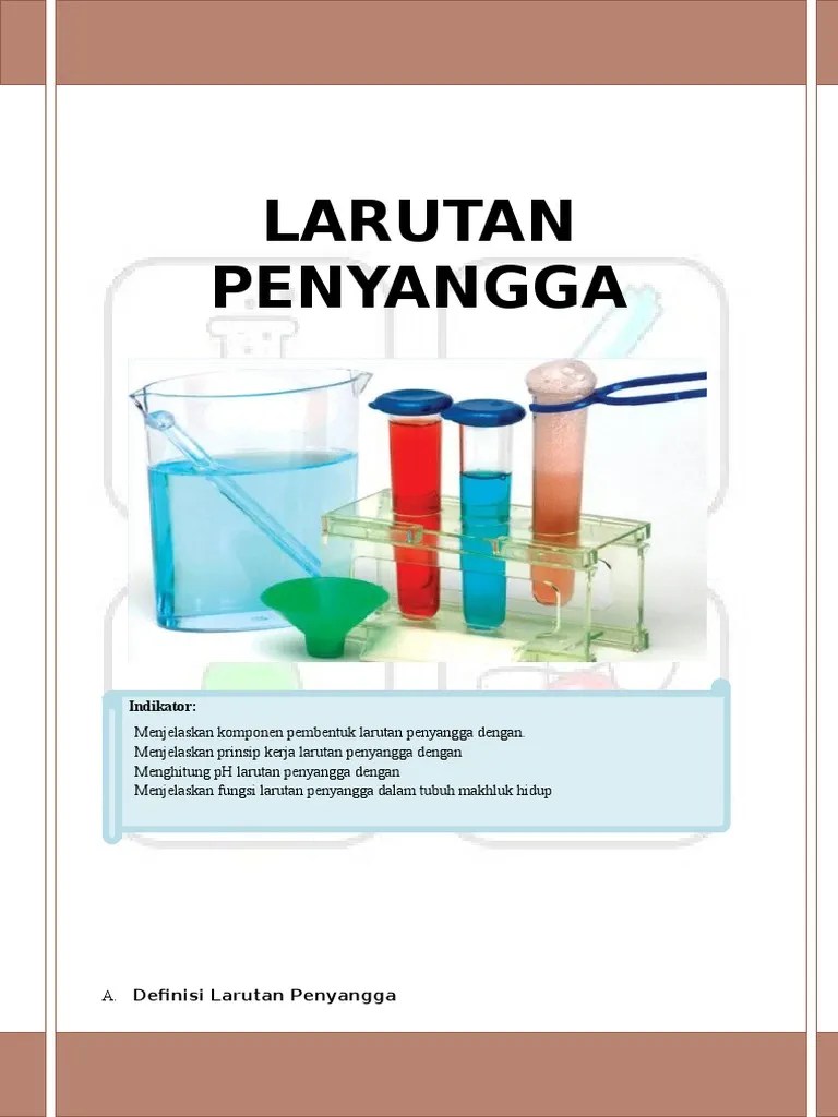 Bahan Ajar Larutan Penyangga | PDF