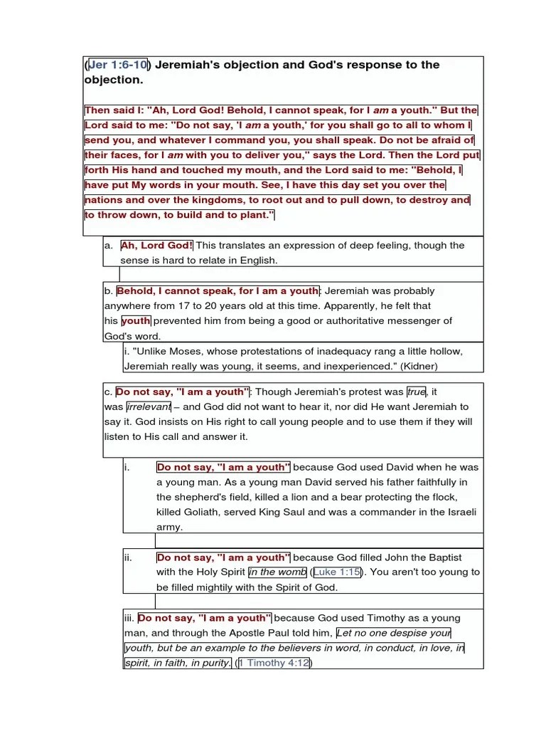 Lessons From The Life Of Prophet Jeremiah | PDF | Jeremiah