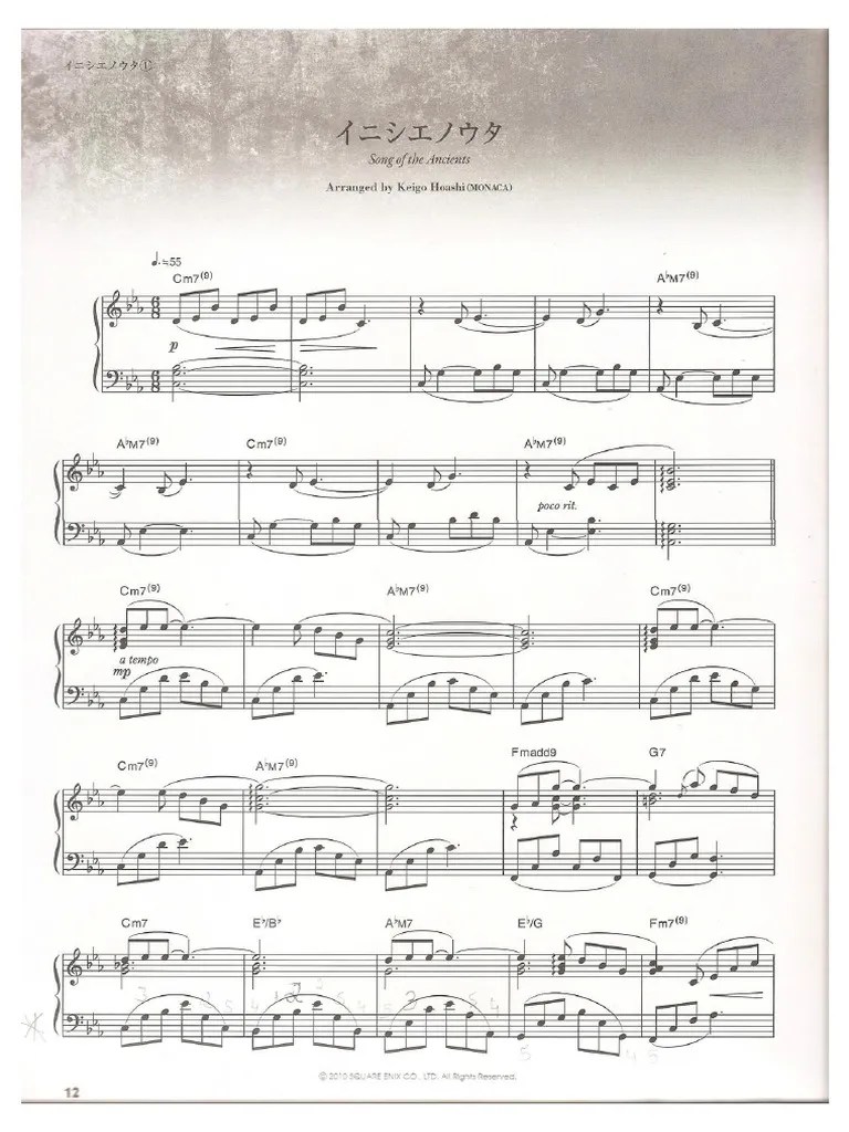 8+ Chords for Nier Song Of The Ancients Piano Sheet Music [Free Piano Sheet Music] 