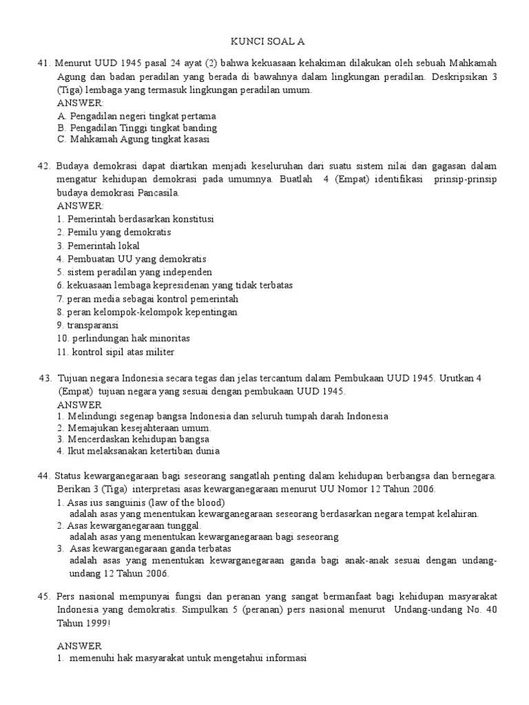 Tujuan Negara Indonesia Dalam Pembukaan Uud 1945 Alinea Ke 4