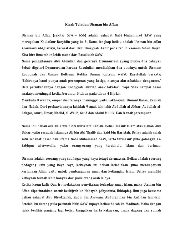 Usman Bin Affan Pages 1 23 Flip Pdf Download Fliphtml5 Tangan menantu Rasulullah n ditebas padahal jari-jemari itulah yang dahulu dipercaya Rasul.