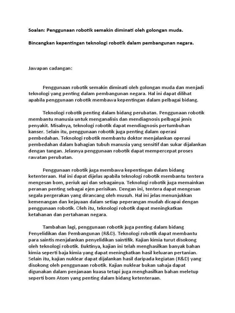 * pelaksanaan syariat seperti pelaksanaan fardu ain seperti solat, puasa, zakat. Karangan Kepentingan Sains Dan Teknologi Dalam Bidang ...