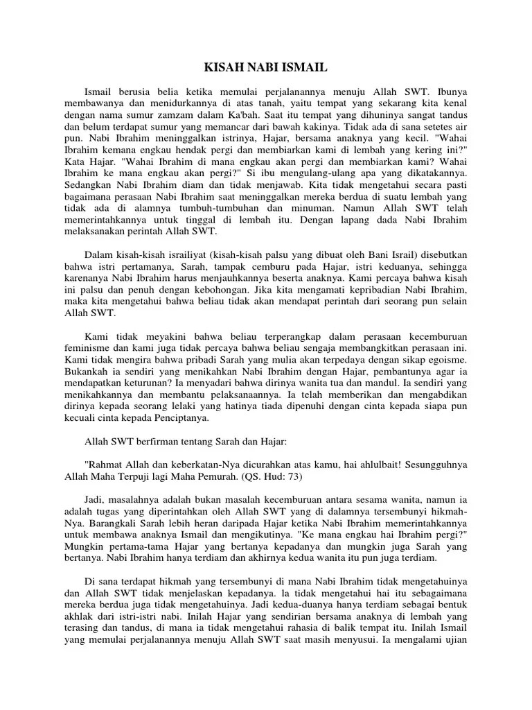 Kisah Nabi Ismail | PDF