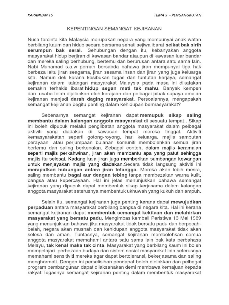 Banyak tajuk yang boleh antaranya semangat kejiranan, temuduga,. Faedah Semangat Kejiranan Pdf