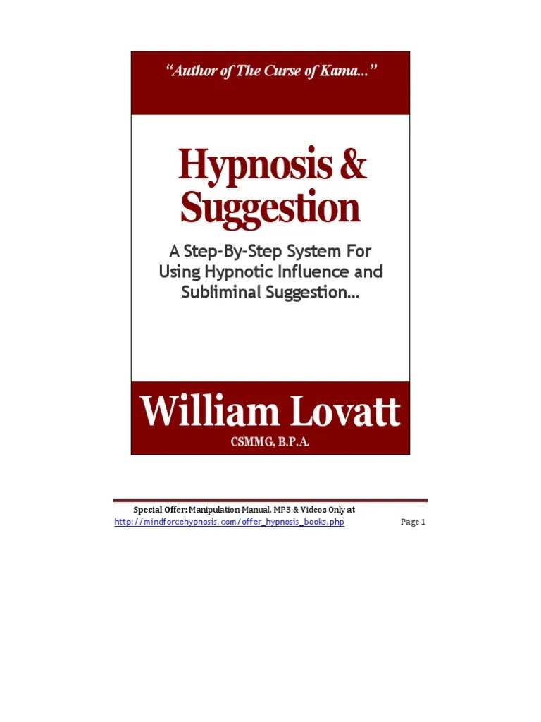 Hypnosis Suggestion | PDF | Hypnosis | Sleep