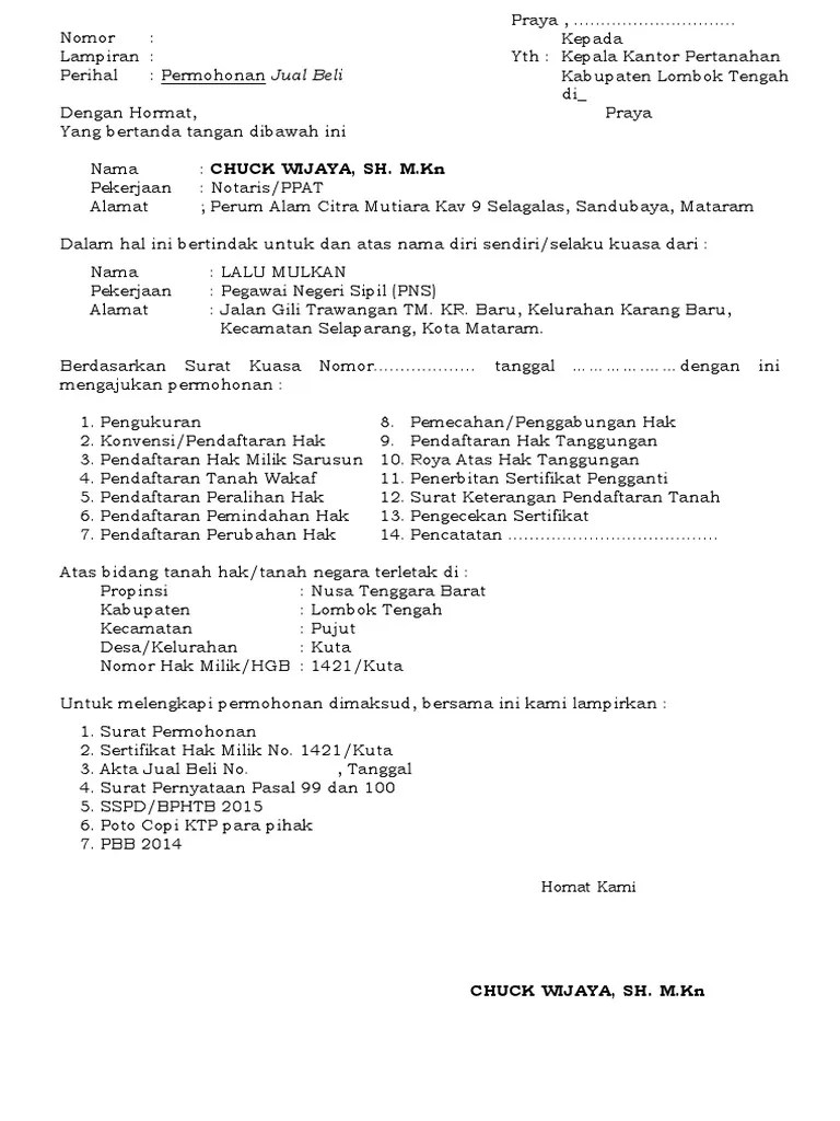 Pertanahan setempat, menjadi tanah wakaf atas nama nazhir, dengan melampirkan surat . Contoh Surat Kuasa Wakaf Paint Colors Ideas