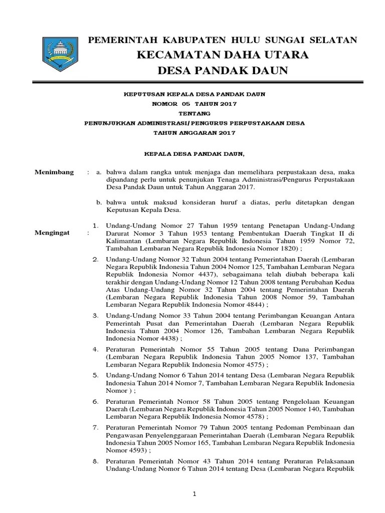 SK Penjaga Perpustakaan | PDF