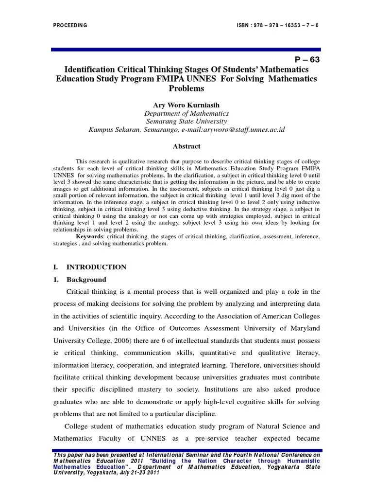 Critical Thinking | PDF | Critical Thinking | Inductive Reasoning