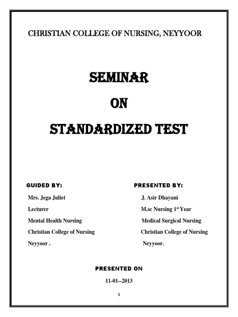 Standardized Test | PDF | Standardized Tests | Test (Assessment)
