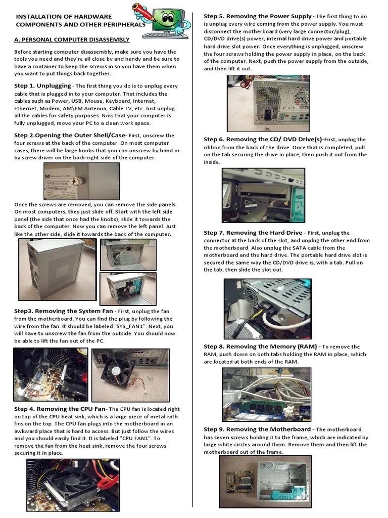 Installation Of Hardware Components And Other Peripherals | PDF ...