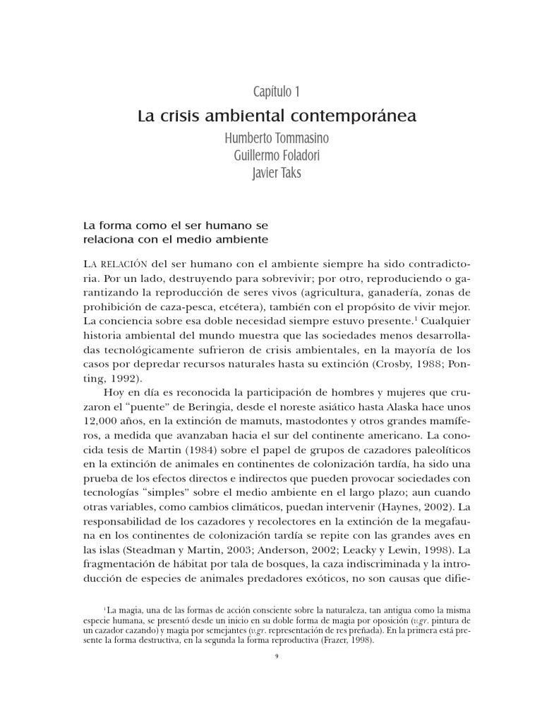La Crisis Ambiental Contemporánea | PDF | Biodiversidad | Calentamiento Global