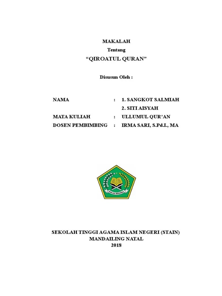 Sejarah · sekolah menengah pertama. Makalah Qiroatul Quran Pdf