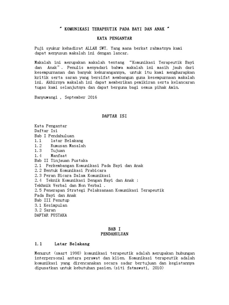 Komunikasi Terapeutik2 Setelah membaca form pendaftaran dari pasien.