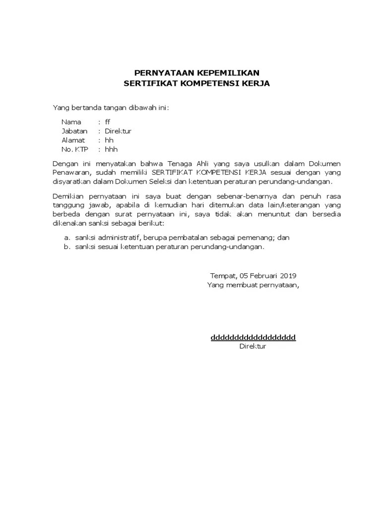 Contoh Surat Kuasa An Eksekusi Putusan Pdf 