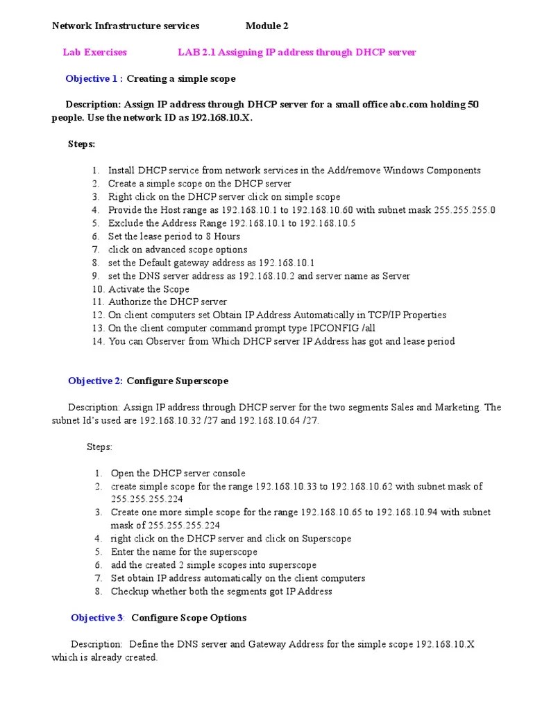 Lab Exercises 2 | PDF | Domain Name System | Ip Address