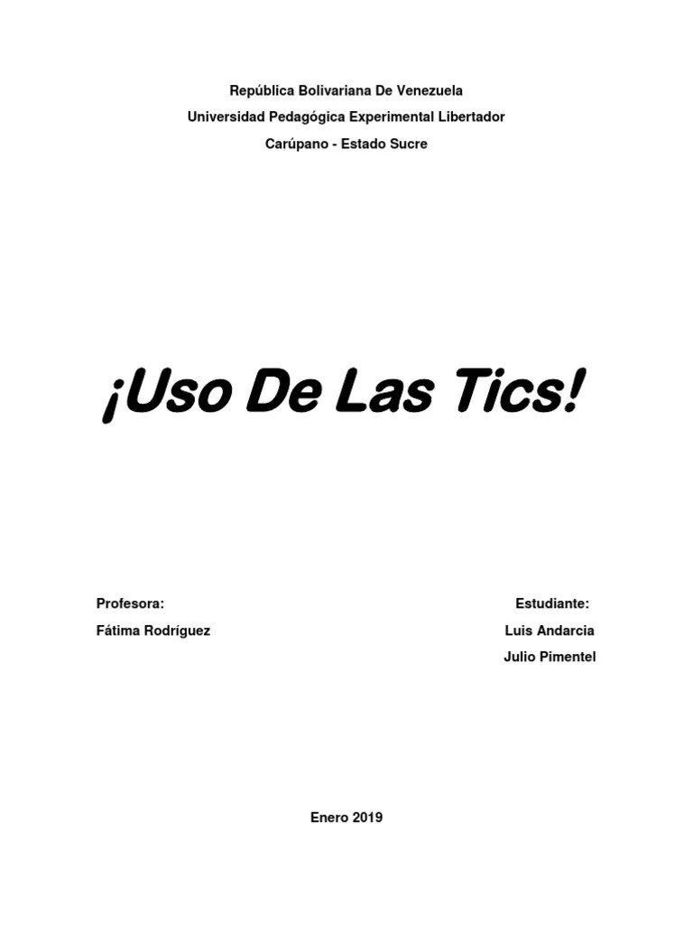 Uso De Las Tics En La Educacion | PDF | Tecnología De Información Y Comunicaciones | Educación ...