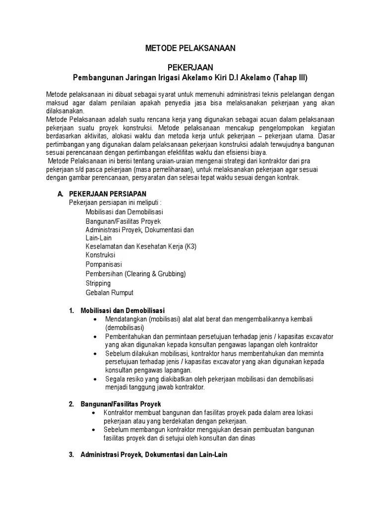 Metode Pelaksanaan | PDF
