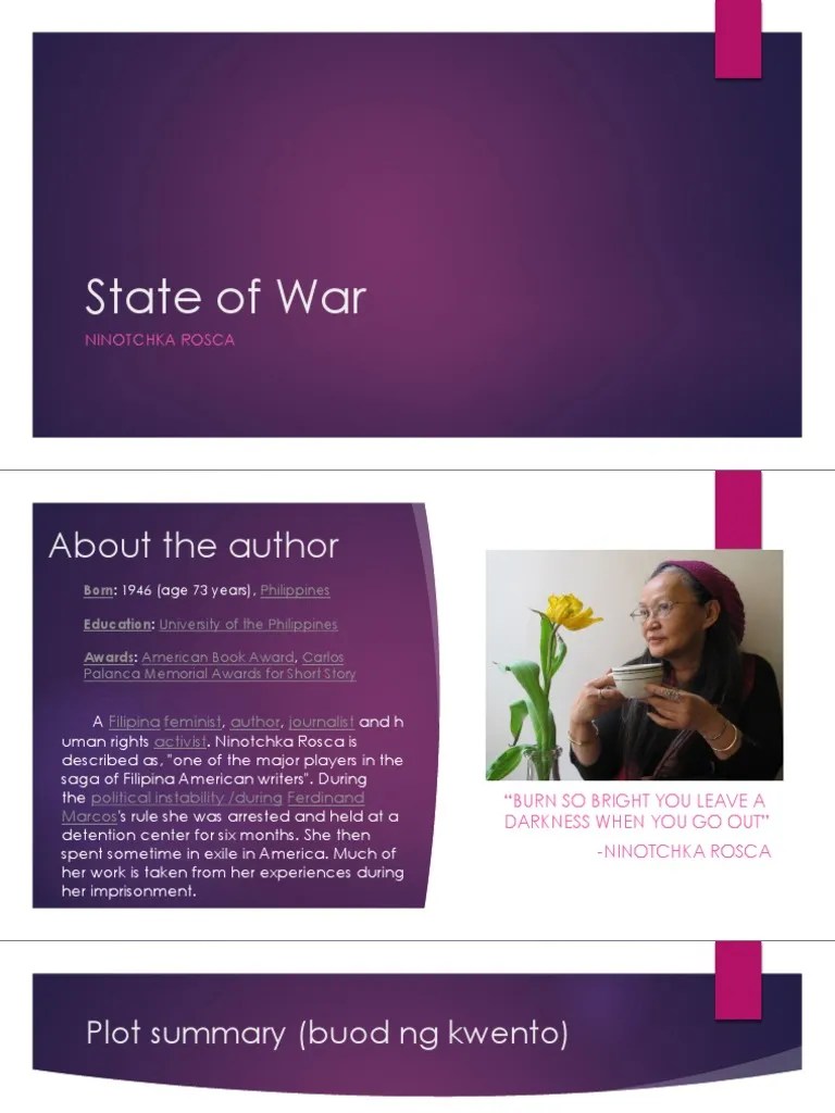 State Of War: Ninotchka Rosca | PDF