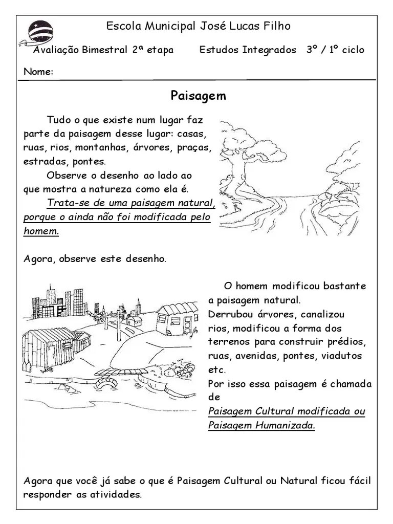 Paisagem Natural E Modificada As Paisagens Podem Ser Naturais