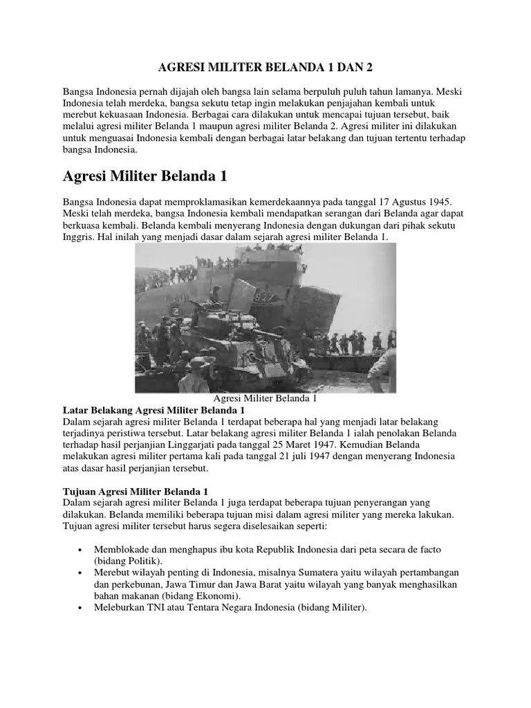 Agresi Militer 1 Dan 2 | PDF
