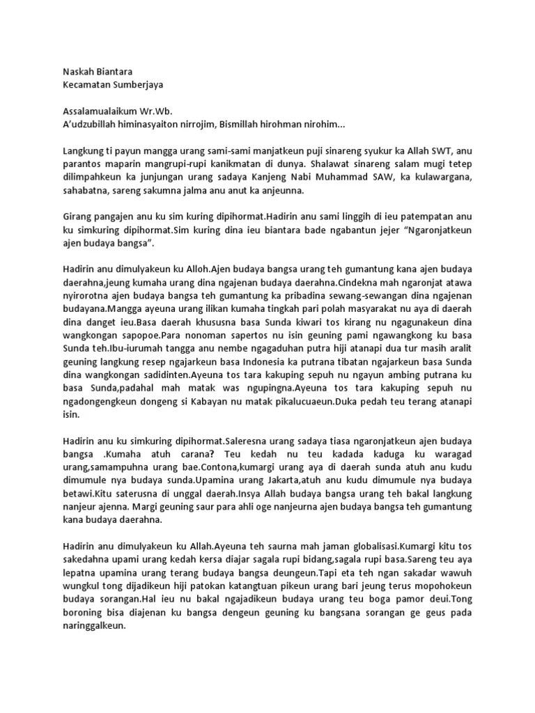 Teks Pidato Bahasa Sunda Panjang