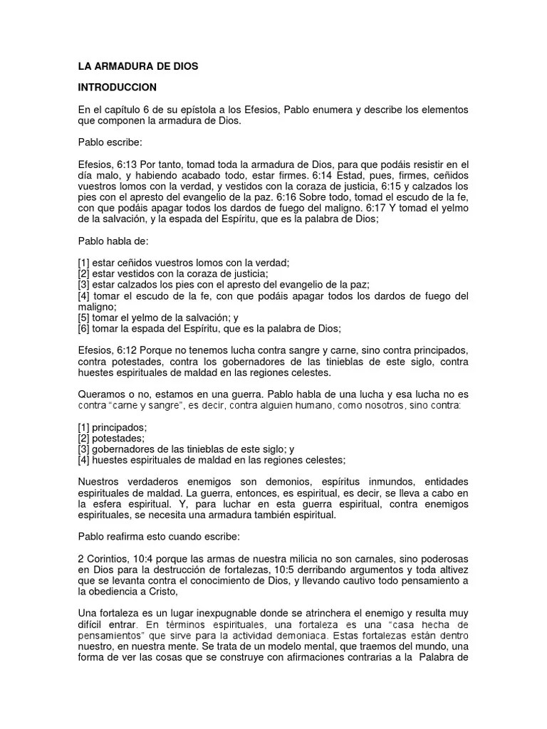 La Armadura De Dios | PDF | Fe | Salvación